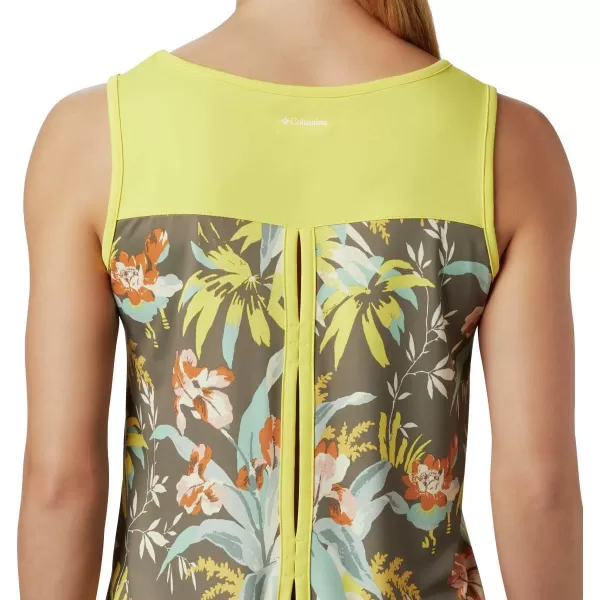 Columbia Womens Chill River TankButtercupMagnolia Print