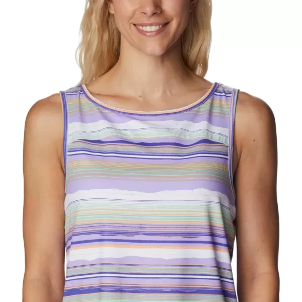 Columbia Womens Chill River TankFrosted PurpleHorizons Stripe Multi