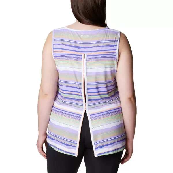 Columbia Womens Chill River TankFrosted PurpleHorizons Stripe Multi