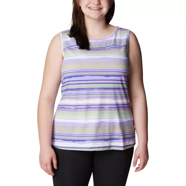 Columbia Womens Chill River TankFrosted PurpleHorizons Stripe Multi