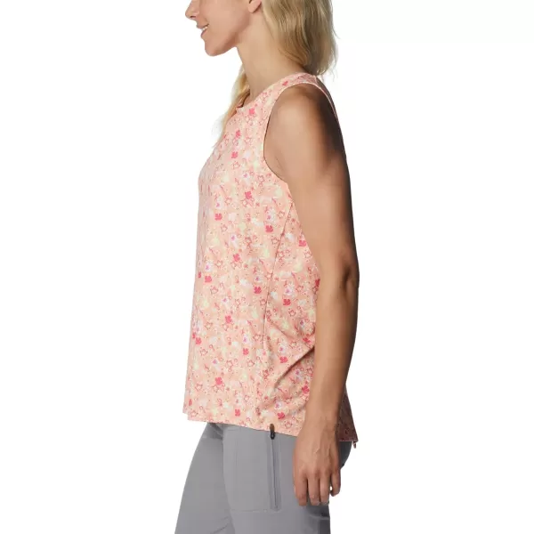 Columbia Womens Chill River TankPeachMini Hibiscus