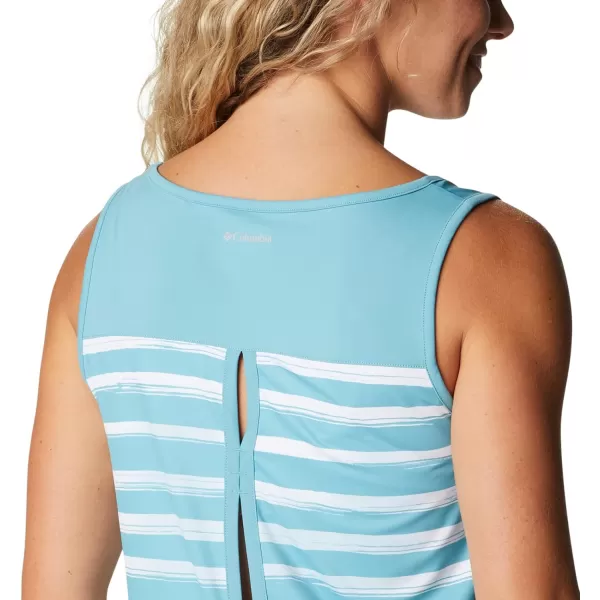 Columbia Womens Chill River TankSea Wave Brush Stripe