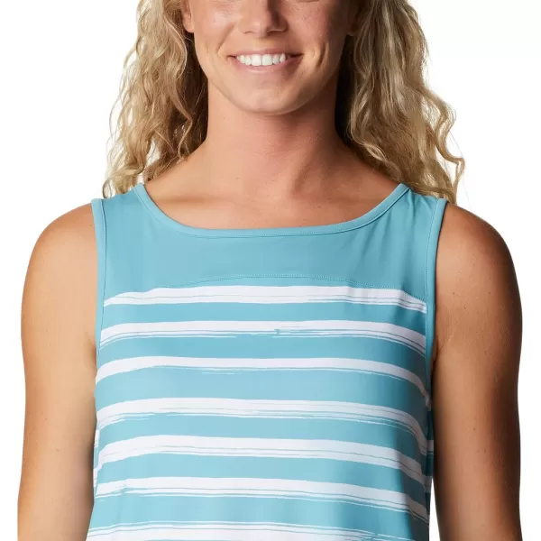 Columbia Womens Chill River TankSea Wave Brush Stripe