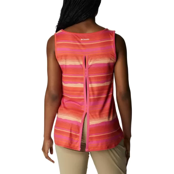 Columbia Womens Chill River TankSunset OrangeHorizons Stripe