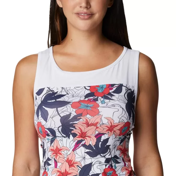 Columbia Womens Chill River TankWhite Lakeshore Floral Multi