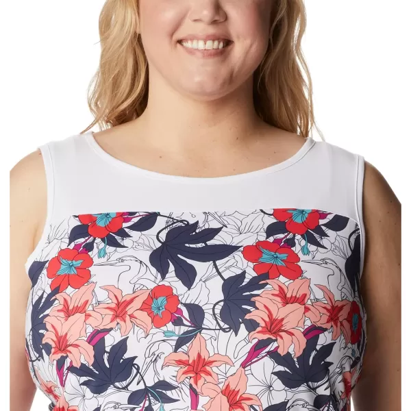 Columbia Womens Chill River TankWhite Lakeshore Floral Multi