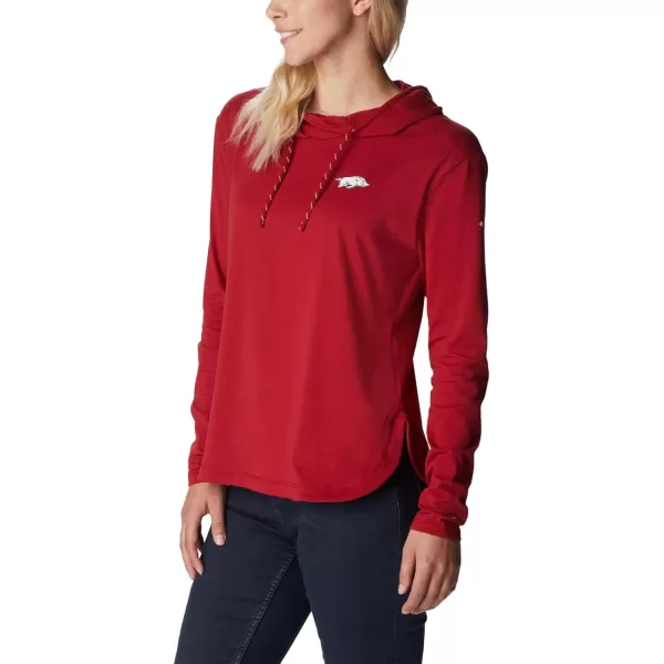 Columbia Womens Collegiate Sun Trek Hooded PulloverArk  Red Velvet