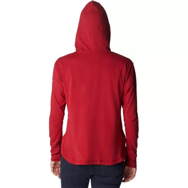 Columbia Womens Collegiate Sun Trek Hooded PulloverArk  Red Velvet