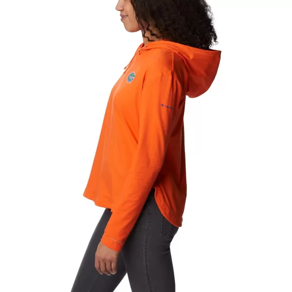 Columbia Womens Collegiate Sun Trek Hooded PulloverFla  Spark Orange