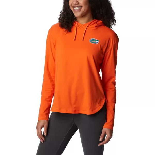 Columbia Womens Collegiate Sun Trek Hooded PulloverFla  Spark Orange