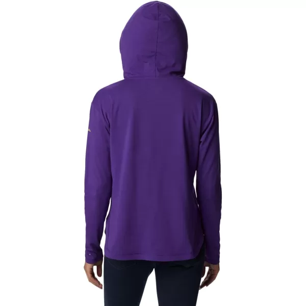 Columbia Womens Collegiate Sun Trek Hooded PulloverLsu  Vivid Purple