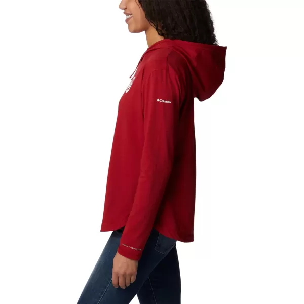 Columbia Womens Collegiate Sun Trek Hooded PulloverOk  Red Velvet