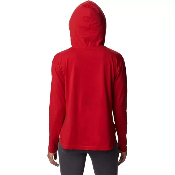 Columbia Womens Collegiate Sun Trek Hooded PulloverOs  Intense Red