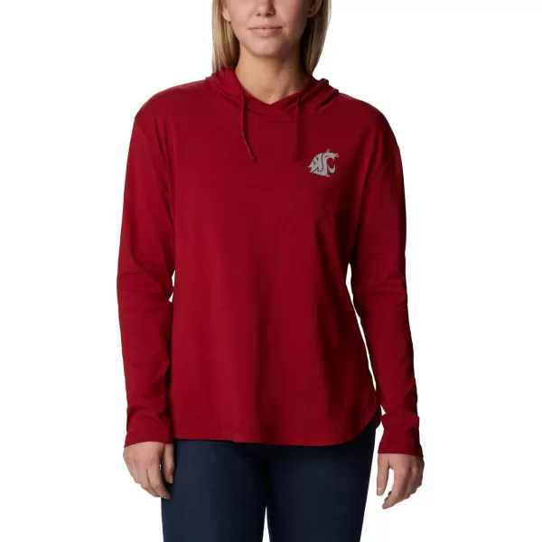 Columbia Womens Collegiate Sun Trek Hooded PulloverWaz  Red Velvet