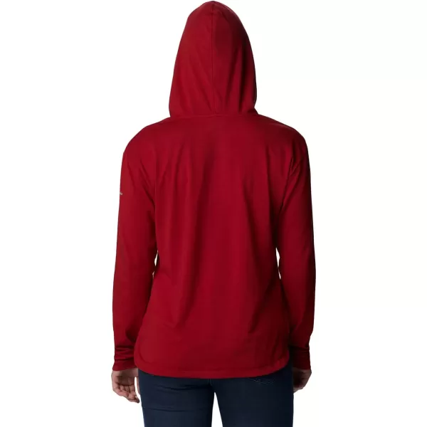 Columbia Womens Collegiate Sun Trek Hooded PulloverWaz  Red Velvet