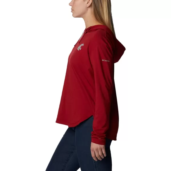 Columbia Womens Collegiate Sun Trek Hooded PulloverWaz  Red Velvet