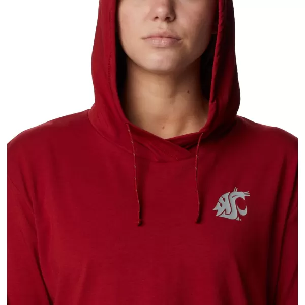 Columbia Womens Collegiate Sun Trek Hooded PulloverWaz  Red Velvet