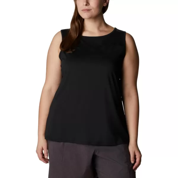 Columbia Womens Columbia Womens Chill River Tank Top Moisture Wicking Sun ProtectionBlack