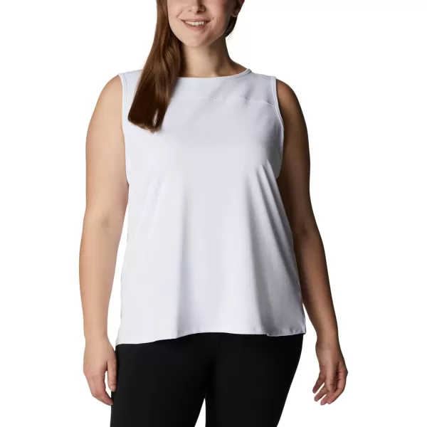 Columbia Womens Columbia Womens Chill River Tank Top Moisture Wicking Sun ProtectionWhite