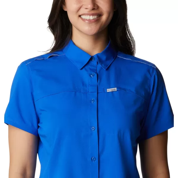 Columbia Womens Cool Release Short Sleeve WovenBlue Macaw