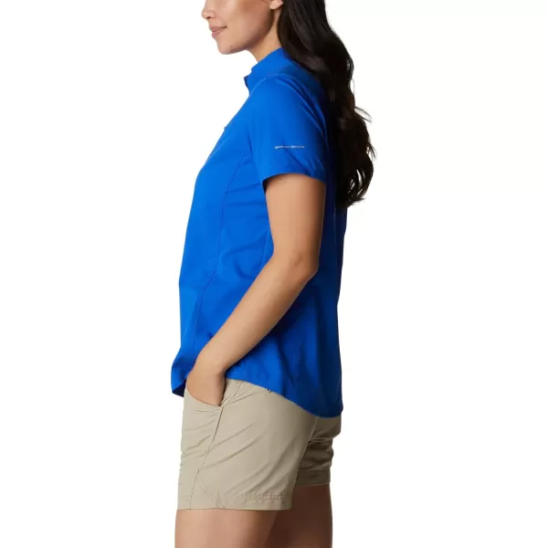 Columbia Womens Cool Release Short Sleeve WovenBlue Macaw