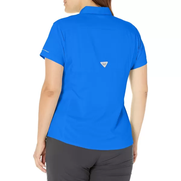 Columbia Womens Cool Release Short Sleeve WovenBlue Macaw