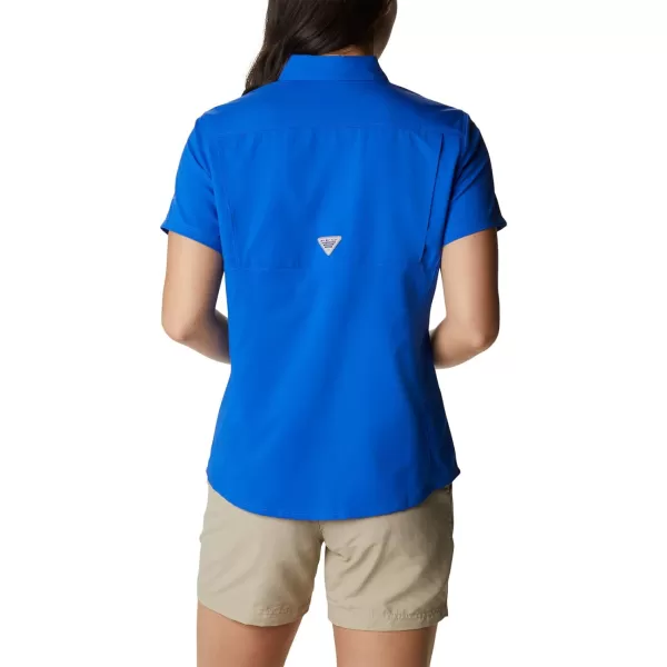 Columbia Womens Cool Release Short Sleeve WovenBlue Macaw