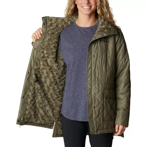 Columbia Womens Copper Crest Novelty JacketStone Green