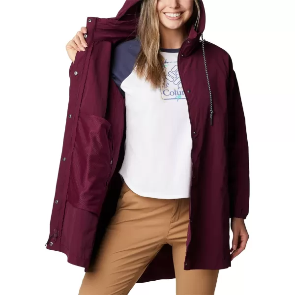 Columbia Womens Day Trippin Ii Long JacketMarionberry