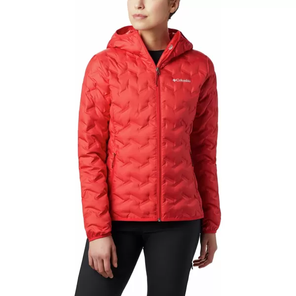 Columbia Womens Delta Ridge Down Hooded JacketRed Lily