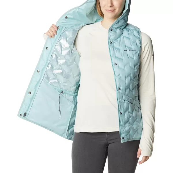 Columbia Womens Delta Ridge Hooded VestAqua Haze