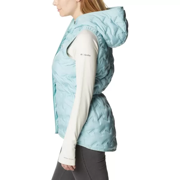 Columbia Womens Delta Ridge Hooded VestAqua Haze