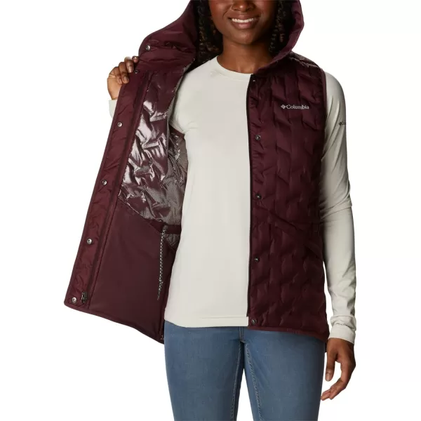 Columbia Womens Delta Ridge Hooded VestMalbec