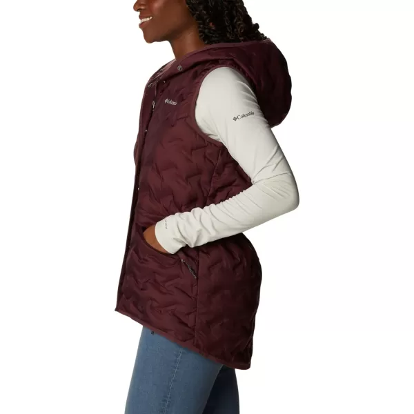 Columbia Womens Delta Ridge Hooded VestMalbec