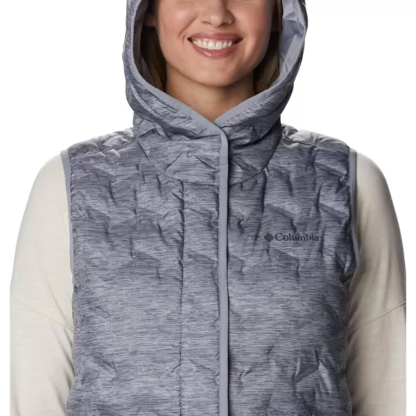 Columbia Womens Delta Ridge Hooded VestTradewinds Grey Heather