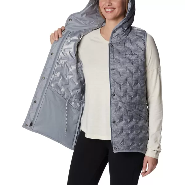 Columbia Womens Delta Ridge Hooded VestTradewinds Grey Heather