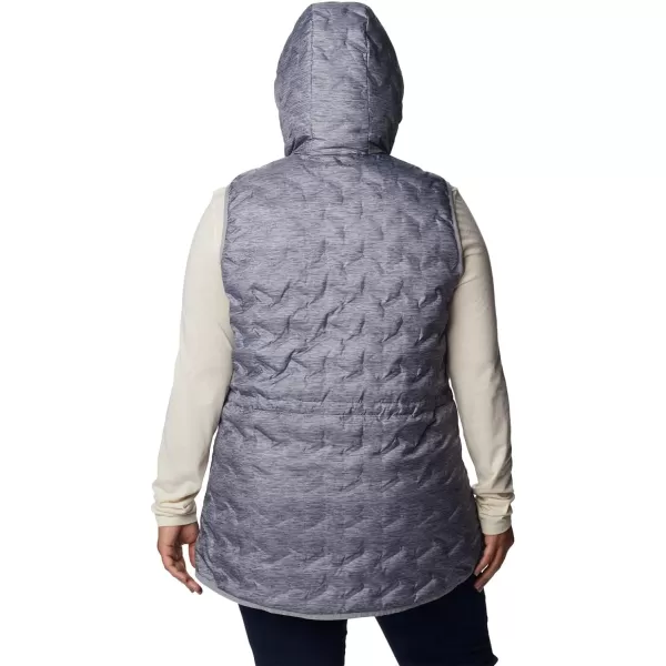 Columbia Womens Delta Ridge Hooded VestTradewinds Grey Heather