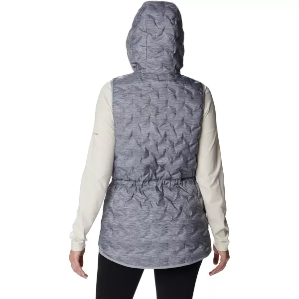 Columbia Womens Delta Ridge Hooded VestTradewinds Grey Heather