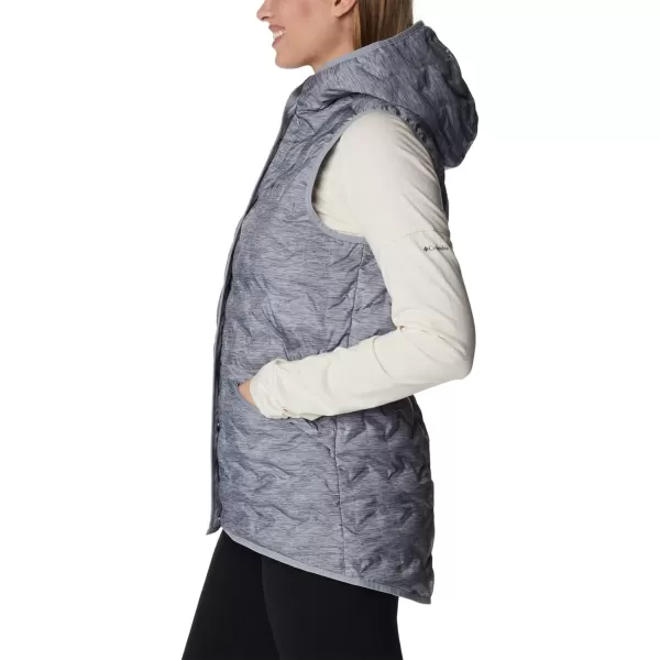 Columbia Womens Delta Ridge Hooded VestTradewinds Grey Heather