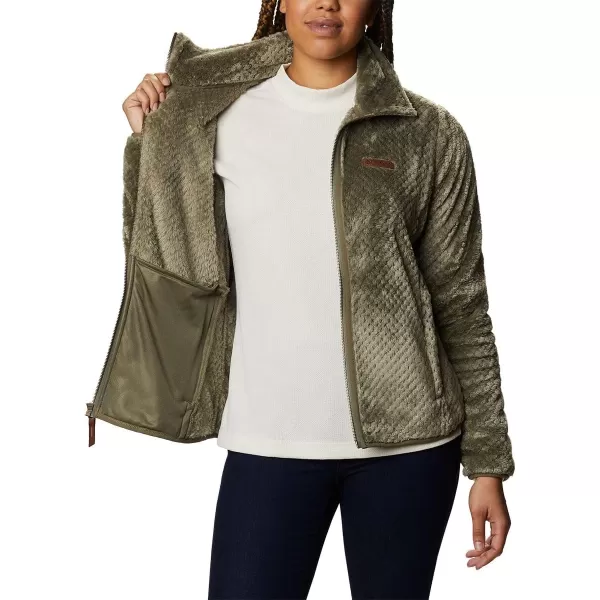 Columbia Womens Fire Side Ii Sherpa Full ZipStone Green