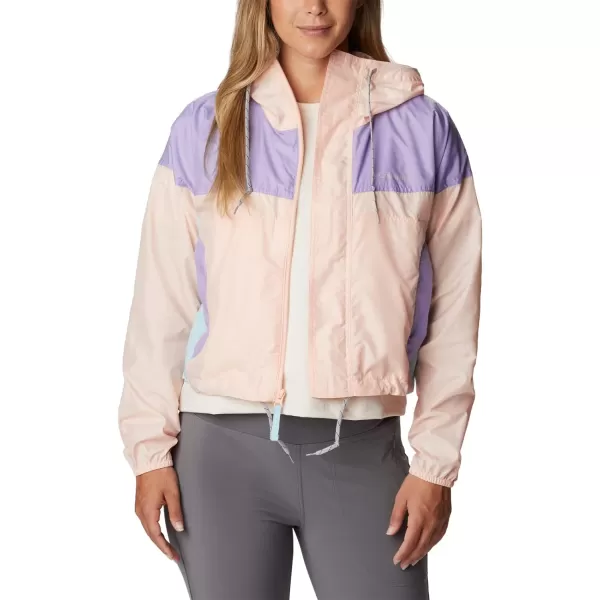 Columbia Womens Flash Challenger Cropped WindbreakerPeach BlossomFrosted PurpleSpring Bl