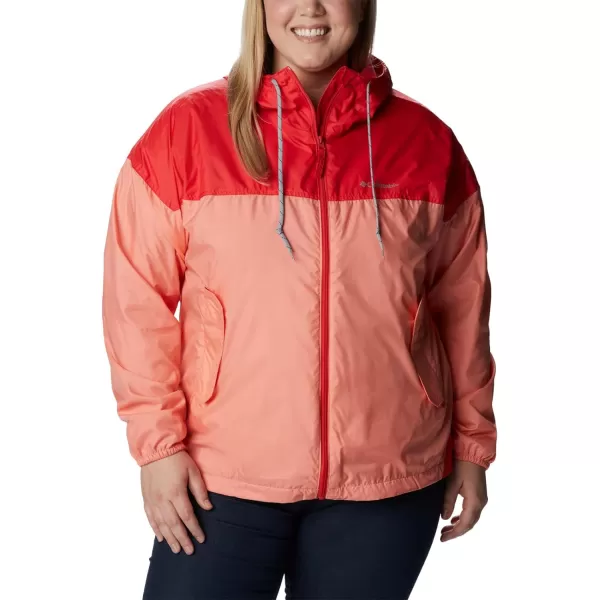 Columbia Womens Flash Challenger Lined WindbreakerCoral ReefHibiscus