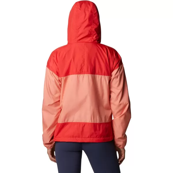 Columbia Womens Flash Challenger Lined WindbreakerCoral ReefHibiscus