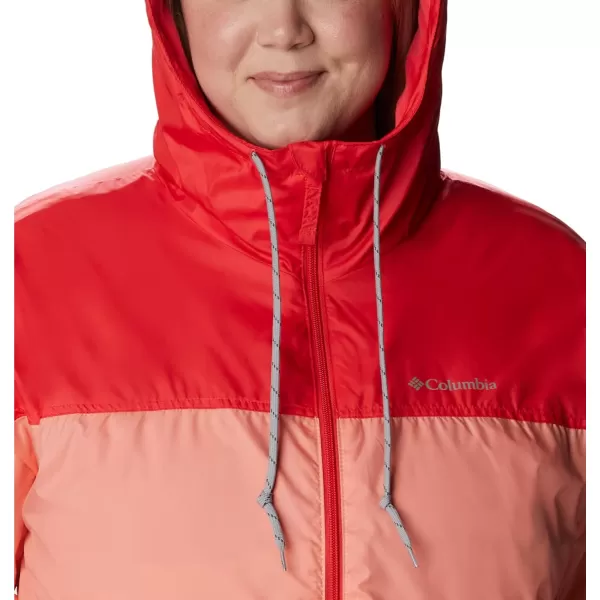 Columbia Womens Flash Challenger Lined WindbreakerCoral ReefHibiscus