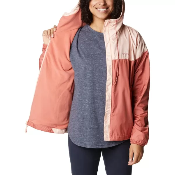 Columbia Womens Flash Challenger Lined WindbreakerDark CoralPeach Blossom