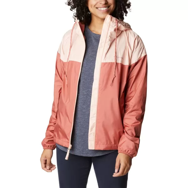 Columbia Womens Flash Challenger Lined WindbreakerDark CoralPeach Blossom