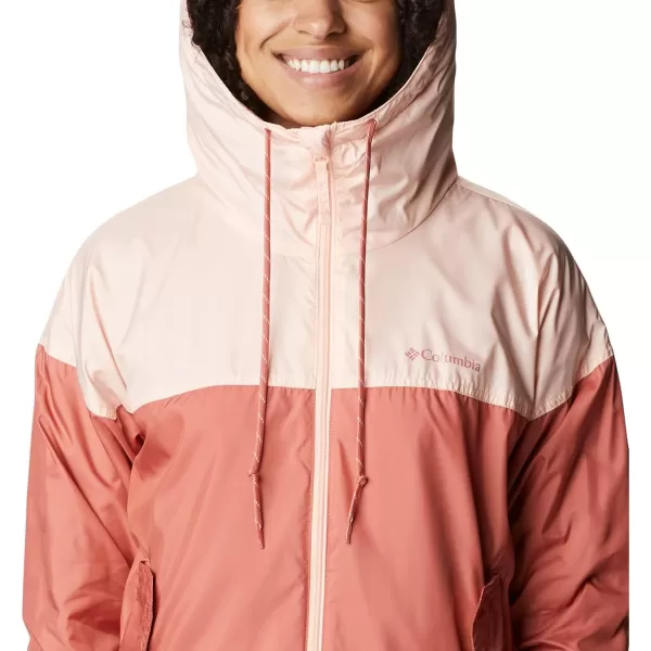 Columbia Womens Flash Challenger Lined WindbreakerDark CoralPeach Blossom