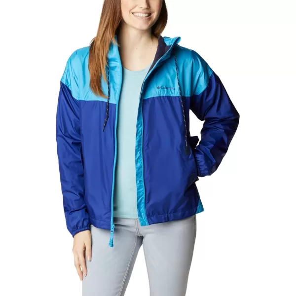 Columbia Womens Flash Challenger Lined WindbreakerDark SapphireBlue Chill