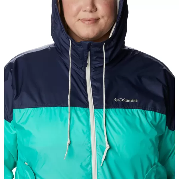 Columbia Womens Flash Challenger Lined WindbreakerElectric TurquoiseNocturnal