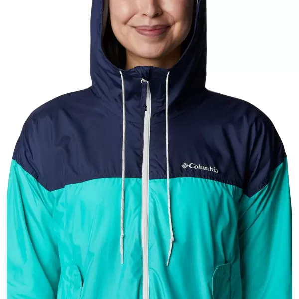 Columbia Womens Flash Challenger Lined WindbreakerElectric TurquoiseNocturnal